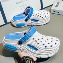 Men's Oversized Beach Clogs Sandals (Sizes 37-48) - Seven Styles Available 47-48 mėlyna/balta