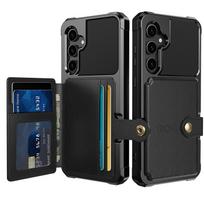 Applicable to iPhone15 mobile phone case Google 8A multi-function magnetic suction bracket insert card wallet 9Pro anti-drop case samsung/s23fe juoda