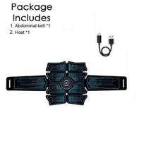 Sports Entertainment Vibration Belt Machine Ab Trainer EMS Abdominal Muscle Stimulator Toner Fitness Training Gear Home Gym Belt black