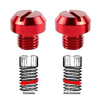 2PCS Universal M8 M10*1.25 Motorcycle Mirror Hole Plug Screw Bolts For Yamaha Honda Kawasaki Suzuki BMW Triumph Aprilia Clockwise Red-M8