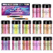 Chrome Mica Powder Selection 12 Distinctive Hues for Resin Jewelry and Artistic Endeavors Nail Art Accessories 1