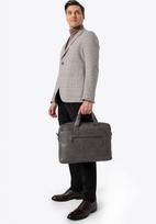 Wittchen Men's 17  Laptop Bag In Imitation Leather Gray