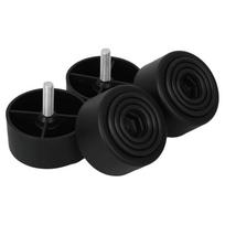 4 vnt. Kojelės Pagalvėlė M8 Varžtas Sofos Kojos 35mm Aukštis Juoda Spintelės Kojelė 60mm Plotis PP Plastikas Baldų Priedai Lovos Rėmas