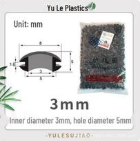 1000 pcs Black/White Leather Double-Sided Rubber Grommets 3mm-30mm