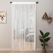 2027 karoliukų užuolaida Karoliukų užuolaidos durų angoms Kristalai Tinka interjero pakabinamai dekoracijai ir pertvaroms Spintos užuolaidos 39"W x 79"L (Pack of 1) balta