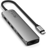 Satechi 7-in-1 USB-C Slim Multiport Adapter with Ethernet, star grey (ST-P7SM)