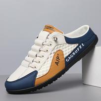 Vyriškos vasarinės odinės paplūdimio sportinės basutės - Baotou laisvalaikio vairavimo šlepetės 44