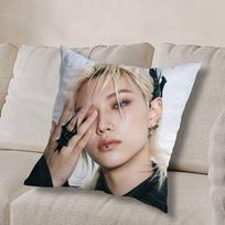 COOL Skz Felix Singer Pillow Case Sofa Living Room Bedroom Headboard Backrest Cushion Square Cushion Nap Time 30cmx30cm