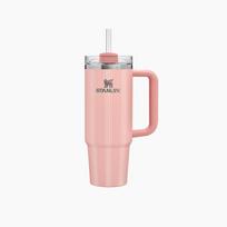 Stanley Quencher H2.0 FlowState puodelis 887ml, Pikniko juostelės - Persiko rožinė 887ml/ Peach Rose