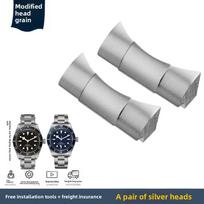 For Tudor Biwan Bay Black Gold series 1958M79030N M79030B 39mm Watchband modified head grain fluororubber watch strap 20mm