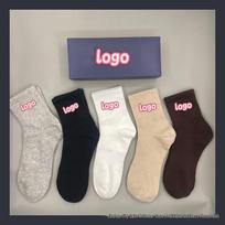 Paul Socks Unisex Cotton Mid-Calf Embroidered Socks with Horse Logo - All-Season Thin Design One Size [39-46]