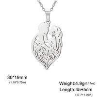 Heart Necklace Holding face Couple Pendant Women Men Neck Chain Stainless Steel Jewelry Lover Valentine's Day Christmas Gifts 45cm