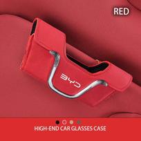 BYD Seal U Seagull Dolphin Sealion 7 6 Atto 3 Song Plus Tang Accessories Car Visor Sunglasses Glasses Holder Glasses Case Clip raudona