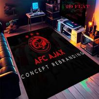 AFC Ajax Amsterdam Carpet Rug for Living Room Bedroom Home Sofa Decoration,Kids play Nonslip Floor Mat 40x60cm( 15x23in ) black