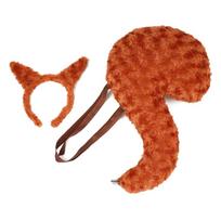 2Pcs Squirrel Ears Headband with Squirrel Tail Squirrel Costume Set Halloween Animal Cosplay Costume Accessories Gifts small tail