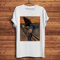 Kaiju Scream Edvard Munch SkrikFunny Artistic T ShirtUnisex Oneck Short Sleeve Casual  TShirtUnisex Breathable Tee Streetwear S
