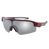SWANS STRIX Sports Sunglasses MER Made in Japan Polarized Lenses Dark Metallic Mirror x Polarized Smoke D.A. AMZ-STX DA-3151 Red/Silver (Multi-coated
