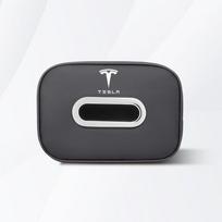 AMF1 Car Leather Tissue Storage Box Sun Visor Seat Back Napkin Paper Holder For Tesla Model 3 Model S Model X Model Y Roadster SpaceX