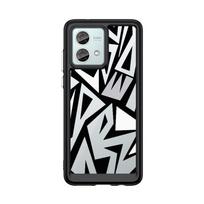 For Moto Edge 70/60/50/40 G77 G67 G57 G84 G86 G56 G15 G05 G75  Geometric Graffiti  Hard Clear Case / G35 G85 G06 Shockproof Motorola Cover Moto Edge 70