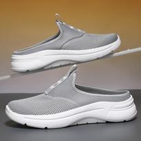 39-48 Men's Large Size Mesh Half Drag Home Casual Shoes Indoor Slippers 39