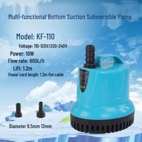 Silent Submersible Water Pump for Aquarium Filtration & Circulation gray