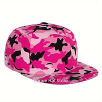 Camo Pink Baseball Cap - Adjustable Snapback, Breathable Polyester, Perfect For Running & Outdoor Activities, Golf Cap, Sports F One Size