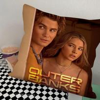 Movie O-Outer Banks O-Obx 4 B Pillow Case Square Pillow Bedroom Sofa Leisure Comfort Cushion Car Living Room Home Decoration Peach skin 18*18(CM)-1Pcs