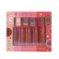 6 spalvų Bohemian lūpų dažų rinkinys Ilgalaikis vandeniui atsparus nelimpantis puodelis Matinis lūpų glazūra Moterų lūpų blizgis 6pcs/box