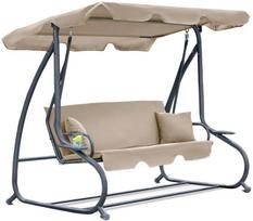 Išskleidžiamos sūpynės Funfit Garden Relax Plus, smėlio spalvos