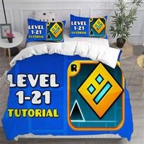 3D Geometry Dash Patalynės komplektai Antklodė Užvalkalas Lovos užtiesalas Antklodės užvalkalas Pagalvės užvalkalas 2-3 dalių komplektai Miegamojo dekoracija Namų tekstilė cot size70x133cm2pc