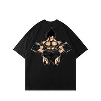 Dragon Ball Vegeta Japan Anime Men Women Summer T-shirt Harajuku Retro Short-sleeved Loose Oversized Casual and Comfortable Y2k S