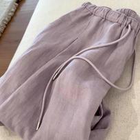 Sycamore Pants Lazy Linen Casual Pants Women's Summer  Drooping Straight Pants S