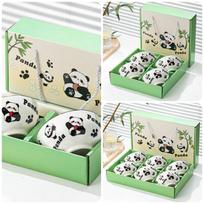 Panda Kung Fu Ceramic Bowl Set