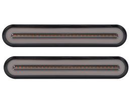 Trailer Marker Lamps LED Tail Lights Sequential Turn Signals Truck Boat Compatible 2-Pack 12V/24V (2-Pack)