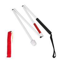 127cm 4 dalių aliuminio lydinio sulankstoma lazda akliesiems white