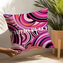 Emilio Pucci Pillow Case Linen Cushion Covers For Decorative Sofa Home Pillows Case Car Chair Pillows Cases Peach skin 18*18(CM)-1Pcs