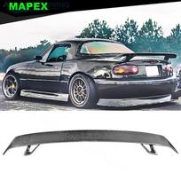 Universalus spoileris Tinka 90-24 Mazda Miata MX5 kabrioletui KARBONINIO PLUOŠTO IŠVAIZDA Ryškiai juodas Galinės bagažinės dangčio Aukštas sparnas Spoileris matinė juoda spalva