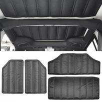 Automobilio kieto stogo garso izoliacija Storas Patvarus Lubų Dangos Vyriai Šilumos Izoliacija Jeep Wrangler JK 12-17 4 Durims juoda