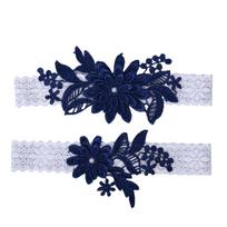 Elegant Lace Garter Set With Ornamental Bows For Bridesmaids And Guests