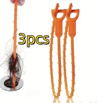 3Pcs Durable Plastic Instant Drain Unblocker, Drain Snake Kit For Showers, Sinks, And Bathtubs, Easy-To-Use Home Maintenance Accessory For Cleaning 3Pcs