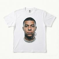 Kylian Mbappe Grafinis Marškinėlis – Futbolo Autografuotas Streetwear Marškinėlis – Aukščiausios Kokybės Medvilninis Unisex Marškinėlis L gray