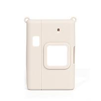 Silicone Instant Camera Case Solid Color Leather Texture Camera Protector Anti Scratch for Fujifilm Instax mini Liplay+ smėlis