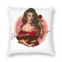 Satina Loren Drag Queen Square Pillowcase Polyester Linen Velvet Pattern Zip Decorative Throw Pillow Case Car Cushion Cover Peach skin 18*18(CM)-1Pcs