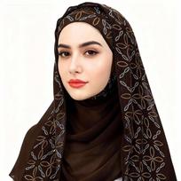 New Chiffon Muslim Instant Turban Solid Color Breathable Islamic Crinkle Shawl Full Cover Islamic Headscarf