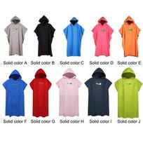 Naujas unisex suaugusiųjų paplūdimio greitai džiūstantis keičiamasis chalatas, kremas nuo saulės ir vėjui atsparus chalatas su gobtuvu ir paplūdimio rankšluostis Solid color J