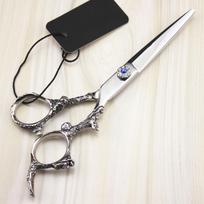 Steel 6 Inch Gem Dragon Hair Scissors Haircut Thinning Barber Cutting Shears Tools Hairdressing Scissors