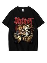 Slipknots Rašto Marškinėliai Y2K vintage gatvės stiliaus Laisvi kasdieniai sunkaus metalo viršutiniai drabužiai Unisex ir Moteriški Marškinėliai Moteriški drabužiai 2XL brown
