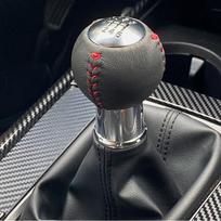New Red Stich Leather 6 Speed Gear Shift Knob For Mazda 6 Mazda 3 Mazda 5 8 Cx-5 4 Gear Ball Head gray
