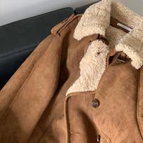 Autumn and winter new coat thickened medium and long coat loose trench coat lamb wool top women's trendy camel S kupranugaris