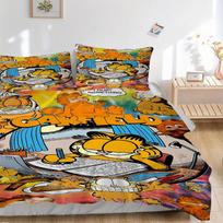 3 vnt. Garfield, Komiksų patalynės komplektas: Puikiai tinka miegamajam ar svečių kambariui. Minkštas ir patogus, be šerdies yy251009202 135x200cm